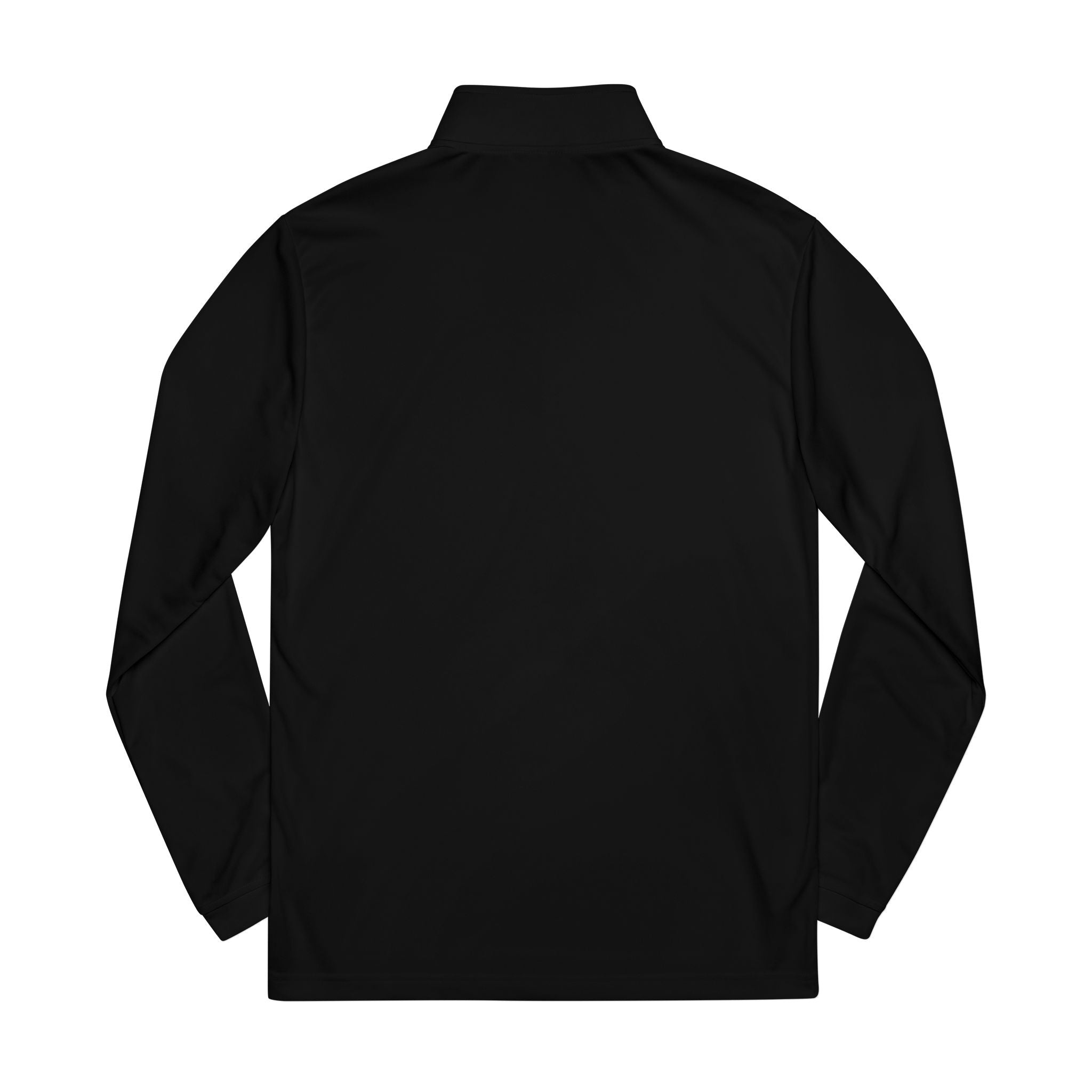 Embroidered Quarter-Zip Pullover — White Performance Top