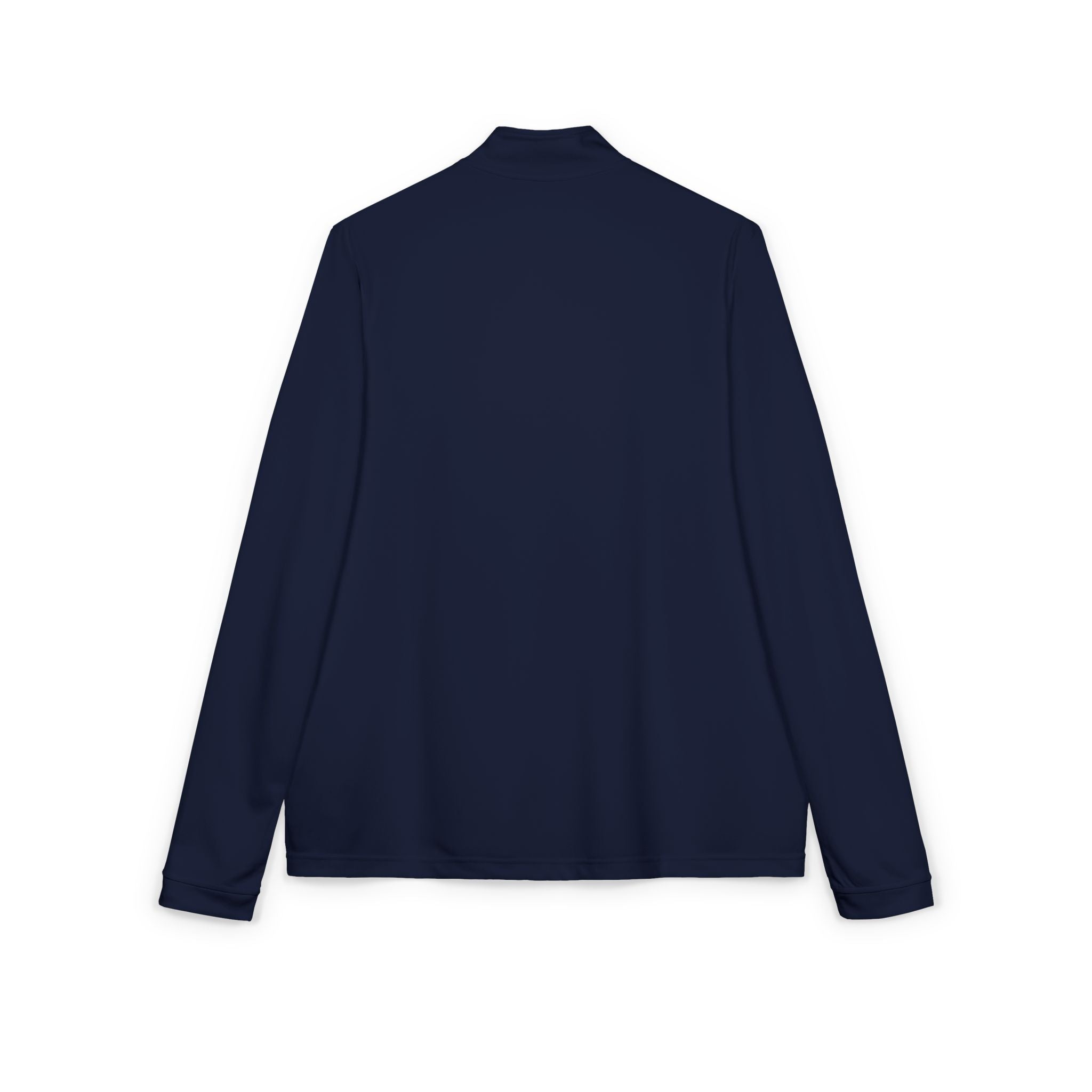 Embroidered Quarter-Zip Pullover — White Performance Top