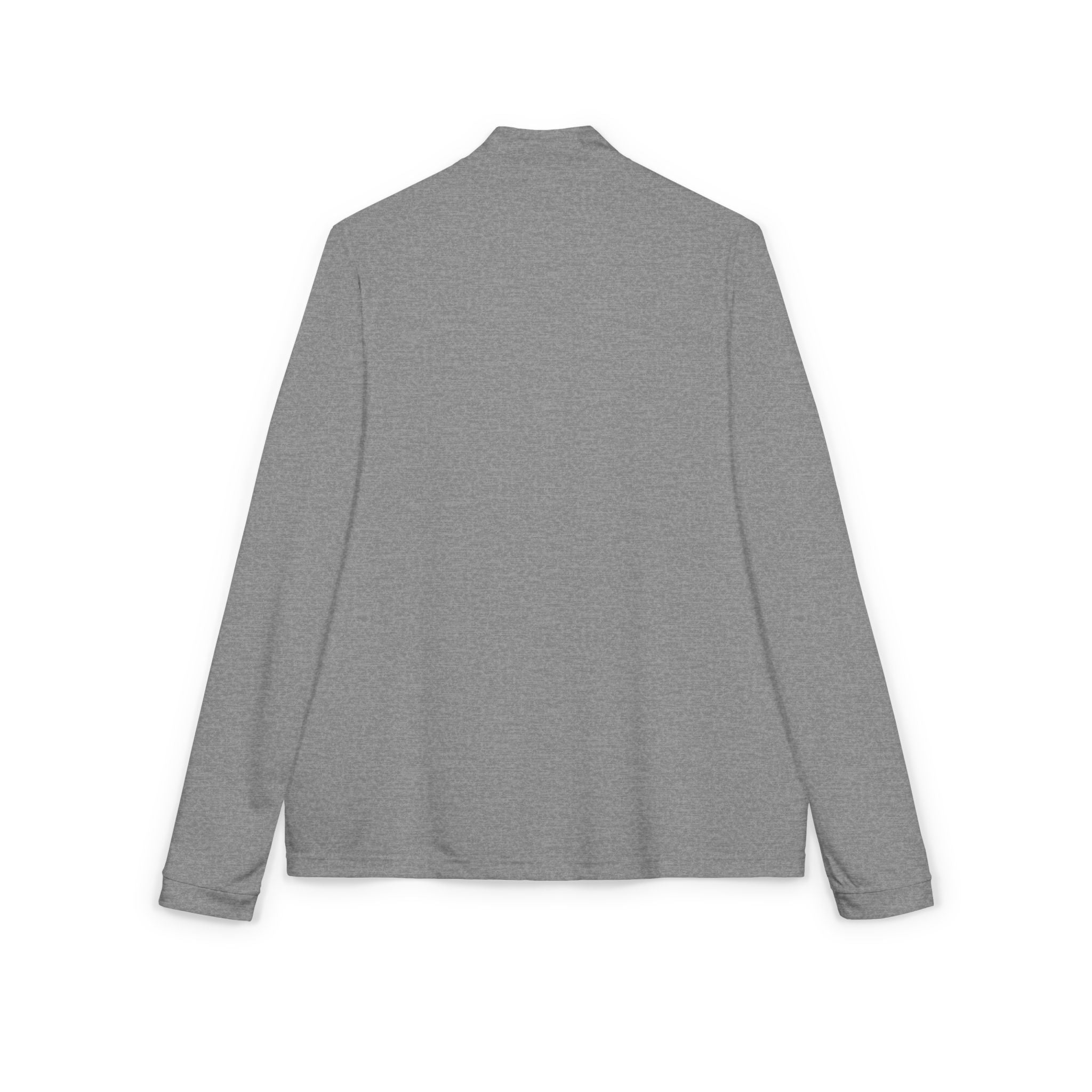 Embroidered Quarter-Zip Pullover — White Performance Top