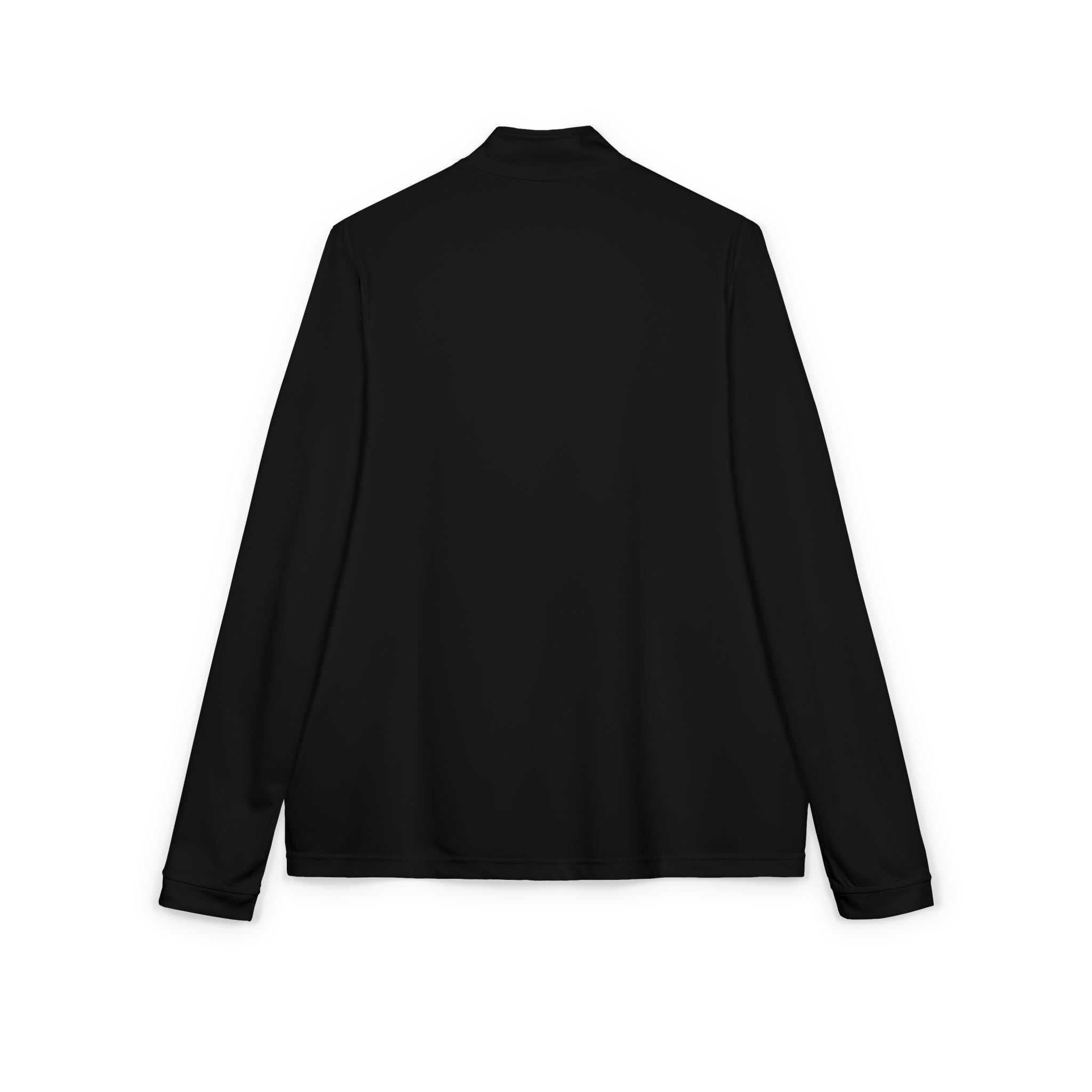 Embroidered Quarter-Zip Pullover — White Performance Top