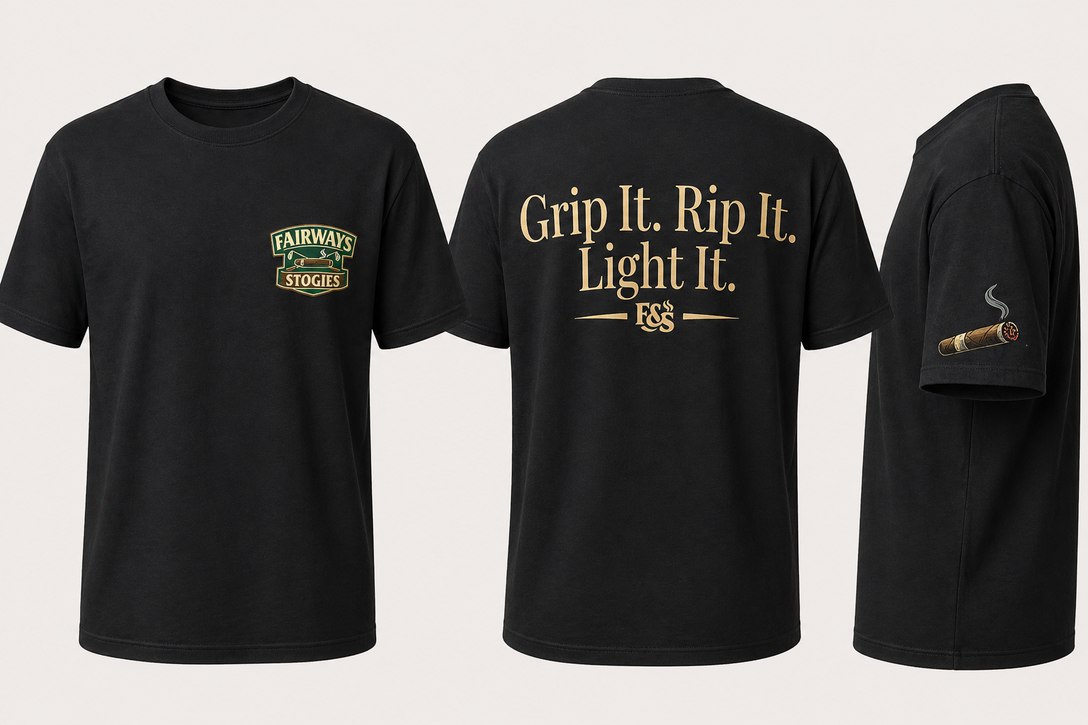 Grip it. Rip it. Light it. Tee shirt