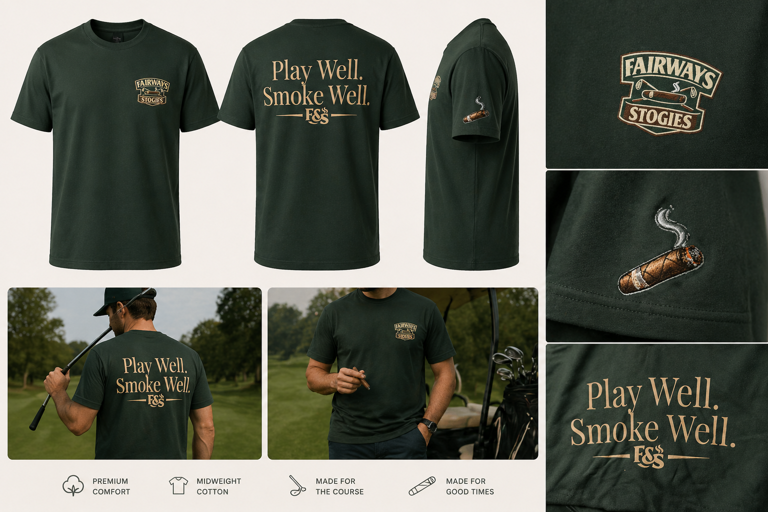 "Play Well, Smoke Well" Tee Shirt