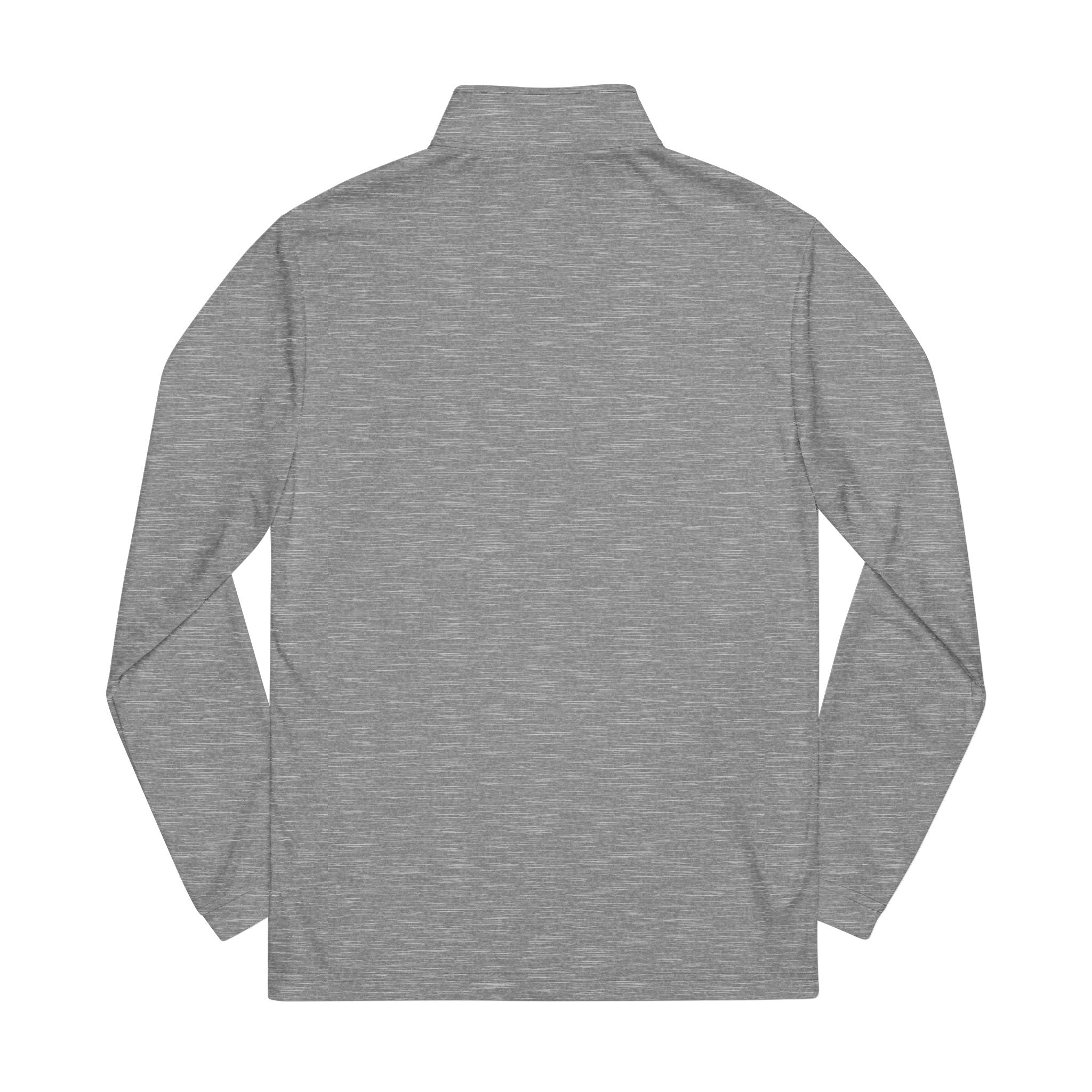 Embroidered Quarter-Zip Pullover — White Performance Top
