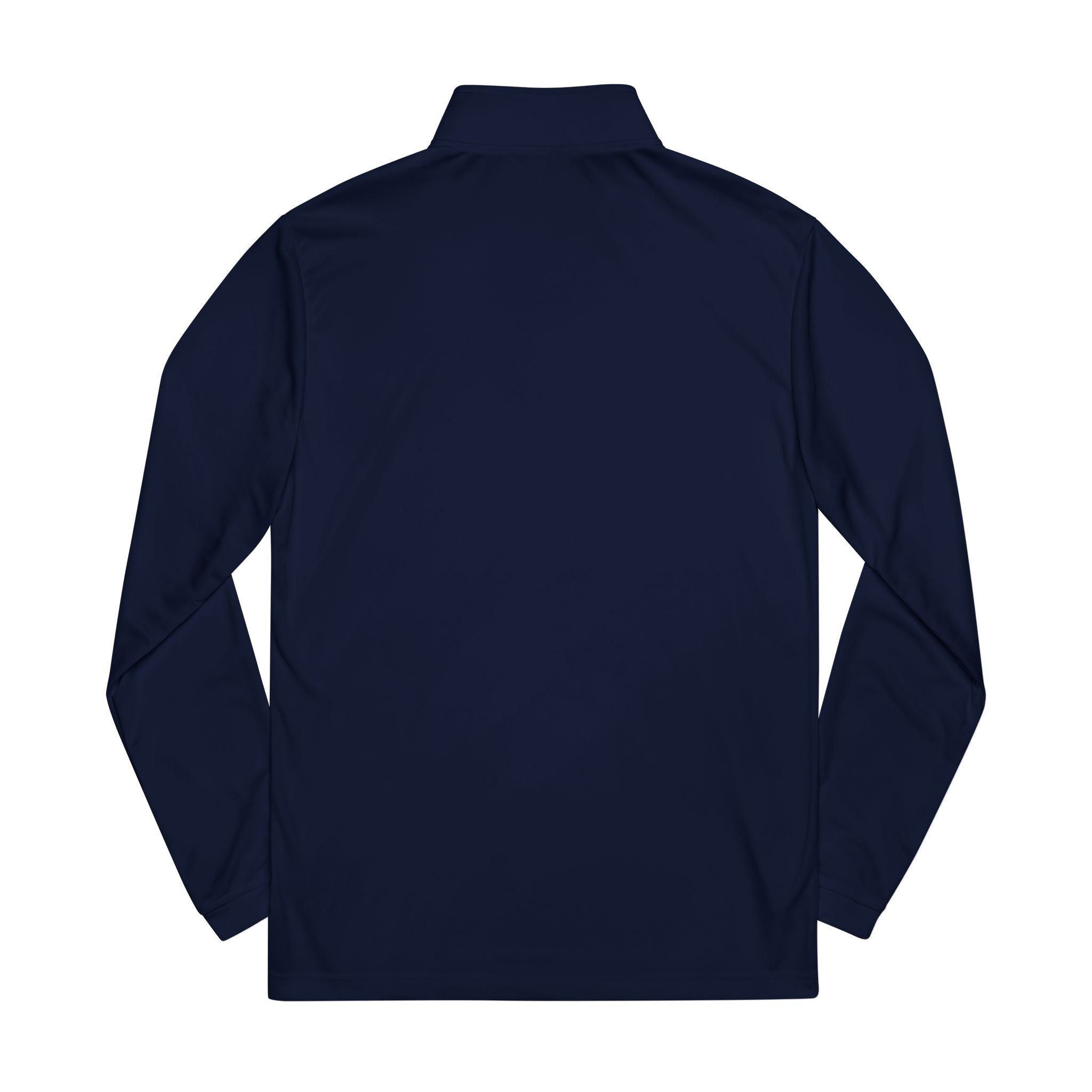 Embroidered Quarter-Zip Pullover — White Performance Top