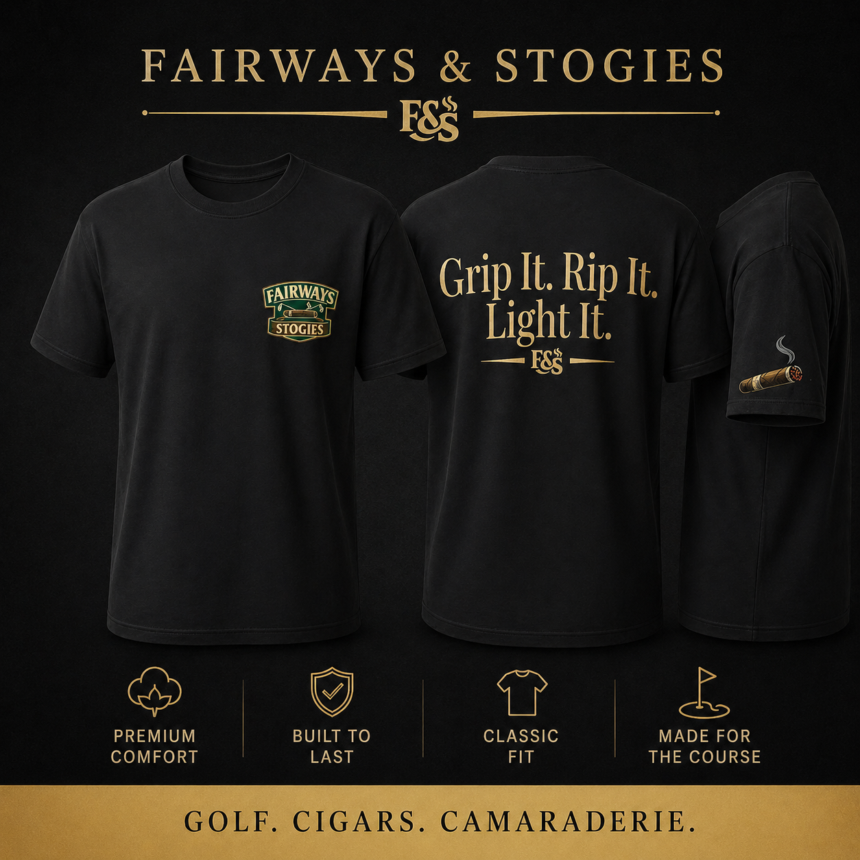 Grip it. Rip it. Light it. Tee shirt