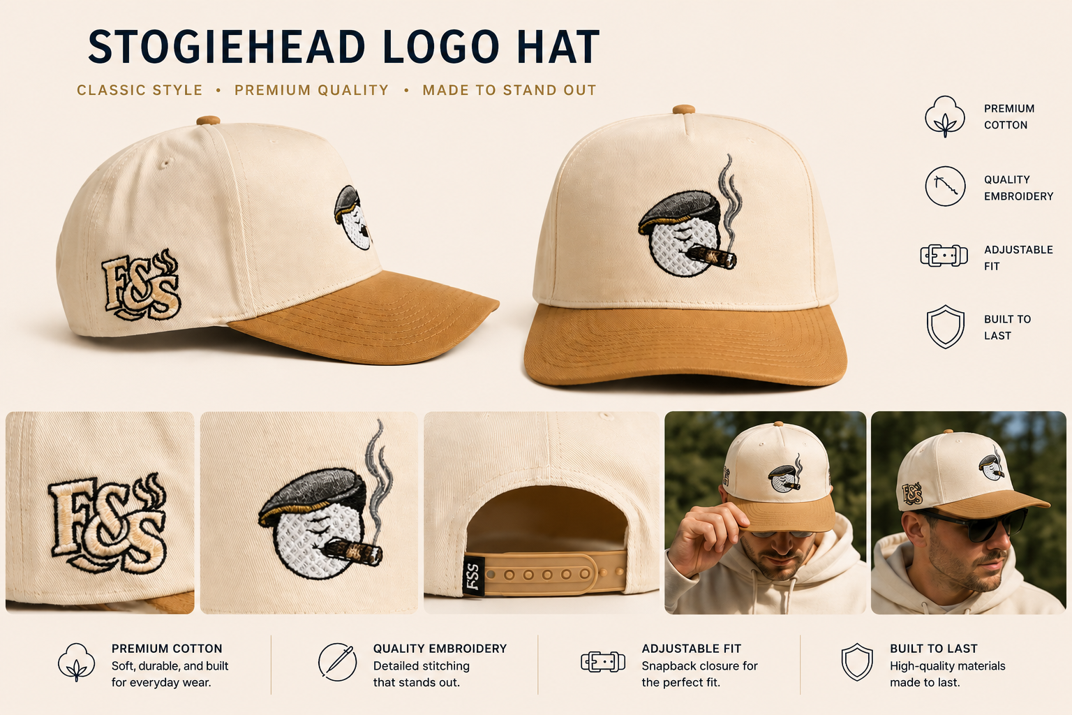 StogieHead Logo Cap