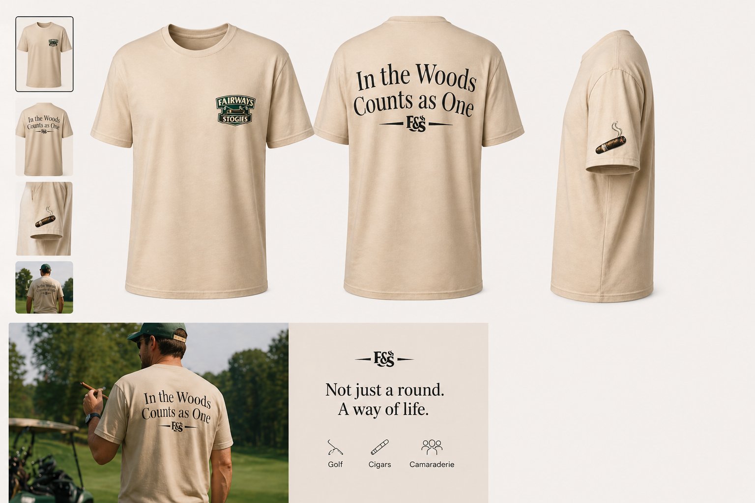 "In the Woods Counts as One" tee shirt