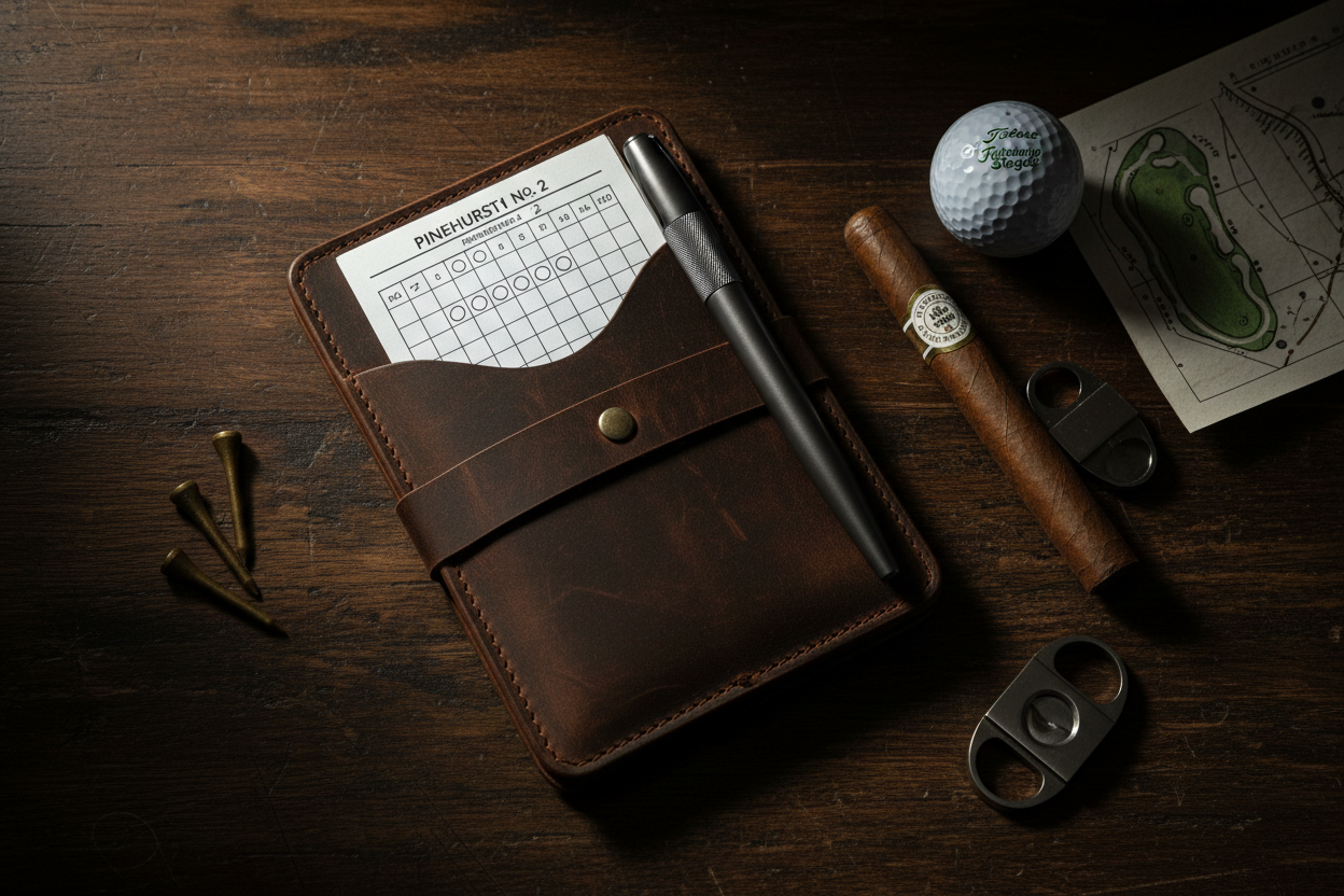 Leather Golf Scorecard Journal